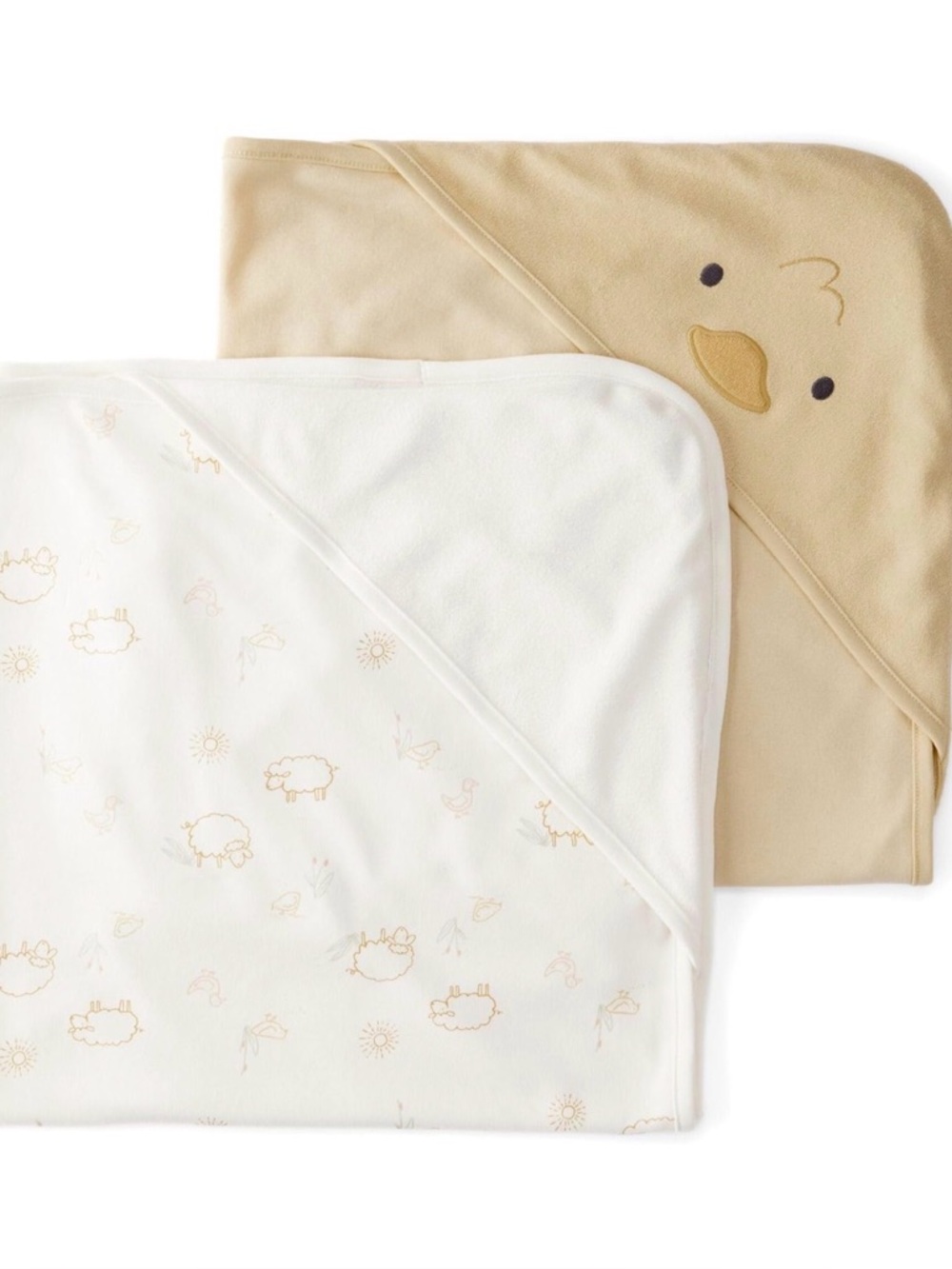 Carter's Baby Hooded Towel (2-pk Yellow/Ivory NWT